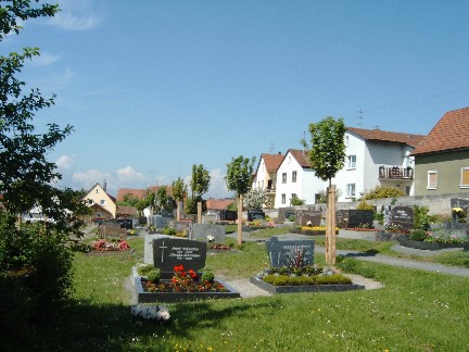 Blick auf den Friedhof